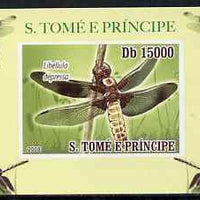 St Thomas & Prince Islands 2009 Dragonflies #4 individual imperf deluxe sheet unmounted mint. Note this item is privately produced and is offered purely on its thematic appeal