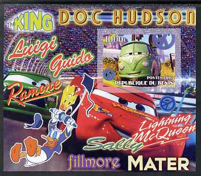 Benin 2007 Disney's Lightning McQueen #7 imperf m/sheet showing Fillmore unmounted mint