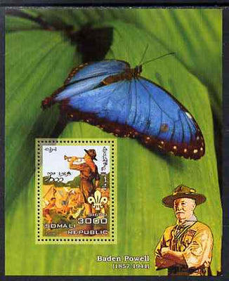 Somalia 2006 Scouts & Butterflies #3 perf s/sheet unmounted mint (Scout image by Norman Rockwell)