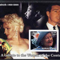 Somaliland 2002 A Tribute to the Woman of the Century #04 - The Queen Mother imperf m/sheet also showing Martin Luther King, Walt Disney, Marilyn & Joe Dimaggio, unmounted mint