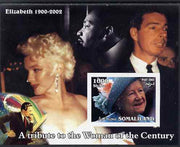 Somaliland 2002 A Tribute to the Woman of the Century #04 - The Queen Mother imperf m/sheet also showing Martin Luther King, Walt Disney, Marilyn & Joe Dimaggio, unmounted mint