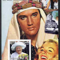 Somaliland 2002 A Tribute to the Woman of the Century #06 - The Queen Mother imperf m/sheet also showing Walt Disney, Diana, Marilyn & Elvis, unmounted mint. Note this item is privately produced and is offered purely on its thematic appeal