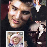 Somaliland 2002 A Tribute to the Woman of the Century #08 - The Queen Mother imperf m/sheet also showing Walt Disney, Diana & Elvis, unmounted mint. Note this item is privately produced and is offered purely on its thematic appeal