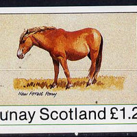 Grunay 1982 Ponies (New Forest Pony) imperf souvenir sheet (£1.25 value) unmounted mint