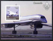 Somaliland 2002 Concorde imperf m/sheet with Scout Logo unmounted mint