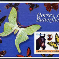 Somalia 2003 Horses & Butterflies (also showing Baden Powell and Scout & Guide Logos) imperf s/sheet unmounted mint