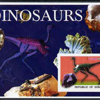 Somalia 2003 Dinosaurs & Minerals imperf souvenir sheet unmounted mint