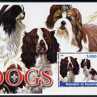 Somalia 2003 Dogs perf m/sheet with Scout Logo unmounted mint