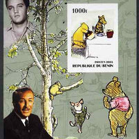 Benin 2003 75th Birthday of Mickey Mouse - Winnie the Pooh #4 (also shows Elvis & Walt Disney) imperf m/sheet unmounted mint. Note this item is privately produced and is offered purely on its thematic appeal