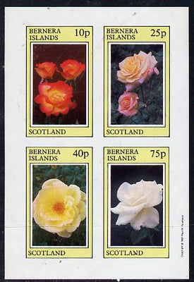 Bernera 1981 Roses imperf,set of 4 values (10p to 75p) unmounted mint