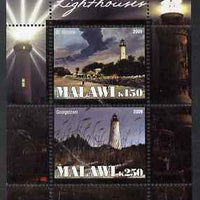 Malawi 2009 Lighthouses perf sheetlet containing 2 values unmounted mint