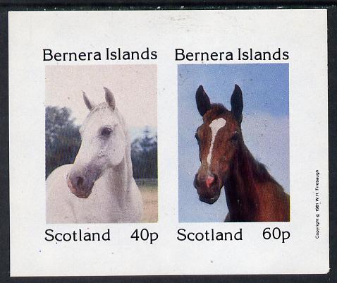 Bernera 1981 Horses imperf,set of 2 values (40p & 60p) unmounted mint