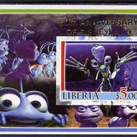 Liberia 2005 50th Anniversary of Disneyland overprint on Bugs life imperf m/sheet #2 unmounted mint