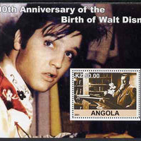 Angola 2001 Birth Centenary of Walt Disney #07 perf s/sheet - Disney & Elvis, unmounted mint