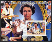 Angola 2002 Golden Jubilee of Queen Elizabeth II #2 imperf s/sheet unmounted mint. Note this item is privately produced and is offered purely on its thematic appeal