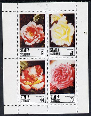 Staffa 1979 Roses #1 (Tea Lettuce, Gloria Dei etc) perf,set of 4 values (12p to 70p) unmounted mint