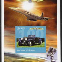 St Thomas & Prince Islands 2004 Rolls Royce Centenary #05 imperf s/sheet unmounted mint. Note this item is privately produced and is offered purely on its thematic appeal