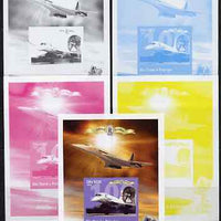 St Thomas & Prince Islands 2004 Rolls Royce Centenary #08 s/sheet - the set of 5 imperf progressive proofs comprising the 4 individual colours plus all 4-colour composite, unmounted mint