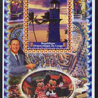 Congo 2005 Lighthouses #04 perf s/sheet with Disney characters in background unmounted mint