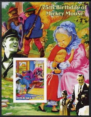 Benin 2003 75th Birthday of Mickey Mouse - Little Red Riding Hood #02 (also shows Elvis & Walt Disney) imperf m/sheet unmounted mint. Note this item is privately produced and is offered purely on its thematic appeal