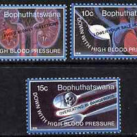 Bophuthatswana 1983 World Hypertension Month set of 3 unmounted mint, SG 22-4