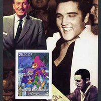 Congo 2002 Birth Centenary of Walt Disney & 25th Anniversary of Death of Elvis #1 imperf m/sheet unmounted mint. Note this item is privately produced and is offered purely on its thematic appeal