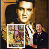 Congo 2002 Birth Centenary of Walt Disney & 25th Anniversary of Death of Elvis #3 imperf m/sheet unmounted mint. Note this item is privately produced and is offered purely on its thematic appeal