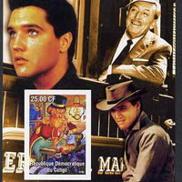 Congo 2002 Birth Centenary of Walt Disney & 25th Anniversary of Death of Elvis #4 imperf m/sheet unmounted mint. Note this item is privately produced and is offered purely on its thematic appeal