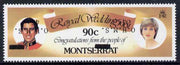 Montserrat 1982 Official & Surcharged 45c OHMS on 90c Royal Wedding (long stamp) with surcharge inverted unmounted mint SG O54c
