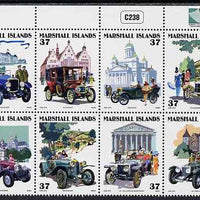 Marshall Islands 2005 Vintage Cars - 6th series perf se-tenant block of 8 unmounted mint, SG 1883-90