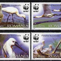 Rumania 2006 WWF - Spoonbill perf set of 4 unmounted mint, SG 6731-34