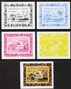 Guinea - Conakry 2007 Bees & Butterflies #3 individual deluxe sheet - the set of 5 imperf progressive proofs comprising the 4 individual colours plus all 4-colour composite, unmounted mint