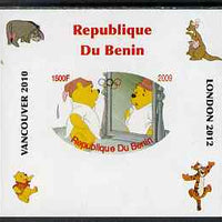 Benin 2009 Pooh Bear & Olympics #05 individual imperf deluxe sheet unmounted mint. Note this item is privately produced and is offered purely on its thematic appeal