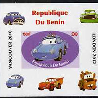 Benin 2009 Disney's Lightning McQueen & Olympics #01 individual imperf deluxe sheet unmounted mint. Note this item is privately produced and is offered purely on its thematic appeal