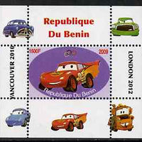 Benin 2009 Disney's Lightning McQueen & Olympics #02 individual perf deluxe sheet unmounted mint. Note this item is privately produced and is offered purely on its thematic appeal