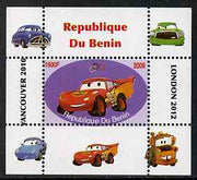 Benin 2009 Disney's Lightning McQueen & Olympics #02 individual perf deluxe sheet unmounted mint. Note this item is privately produced and is offered purely on its thematic appeal