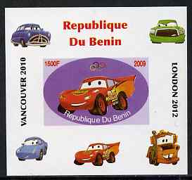 Benin 2009 Disney's Lightning McQueen & Olympics #02 individual imperf deluxe sheet unmounted mint. Note this item is privately produced and is offered purely on its thematic appeal