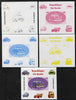 Benin 2009 Disney's Lightning McQueen & Olympics #03 individual deluxe sheet the set of 5 imperf progressive proofs comprising the 4 individual colours plus all 4-colour composite, unmounted mint