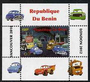 Benin 2009 Disney's Lightning McQueen & Olympics #07 individual perf deluxe sheet unmounted mint. Note this item is privately produced and is offered purely on its thematic appeal