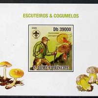 St Thomas & Prince Islands 2009 Scouts & Fungi #01 individual imperf deluxe sheet unmounted mint. Note this item is privately produced and is offered purely on its thematic appeal