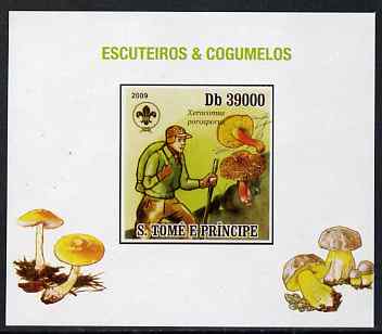 St Thomas & Prince Islands 2009 Scouts & Fungi #01 individual imperf deluxe sheet unmounted mint. Note this item is privately produced and is offered purely on its thematic appeal