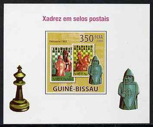 Guinea - Bissau 2009 Chess on Stamps #01 individual imperf deluxe sheet unmounted mint. Note this item is privately produced and is offered purely on its thematic appeal