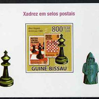 Guinea - Bissau 2009 Chess on Stamps #04 individual imperf deluxe sheet unmounted mint. Note this item is privately produced and is offered purely on its thematic appeal