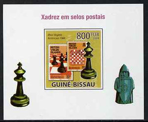 Guinea - Bissau 2009 Chess on Stamps #04 individual imperf deluxe sheet unmounted mint. Note this item is privately produced and is offered purely on its thematic appeal