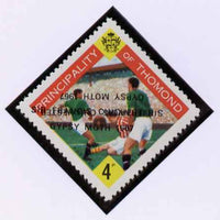 Thomond 1967 Football 4d (Diamond-shaped) with 'Sir Francis Chichester, Gypsy Moth 1967' overprint doubled, one inverted, unmounted mint but slight set-off on gummed side