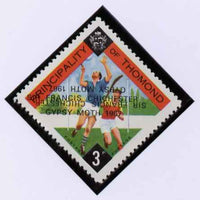 Thomond 1967 Hurling 3d (Diamond-shaped) with 'Sir Francis Chichester, Gypsy Moth 1967' overprint doubled, one inverted, unmounted mint but slight set-off on gummed side