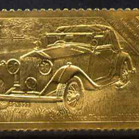 Tanzania 1986 Centenary of Motoring 5s Rolls Royce embossed in 22k gold foil unmounted mint as SG 457