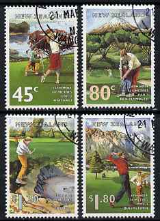 New Zealand 1995 New Zealand Golf Courses set of 4 cds used, SG 1861-64