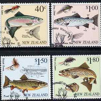 New Zealand 1997 Fly Fishing perf set of 4 fine used, SG 2082-5