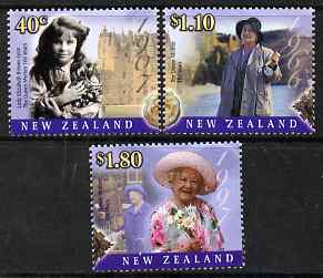 New Zealand 2000 Queen Mother's 100th Birthday perf set of 3 unmounted mint SG 2343-45